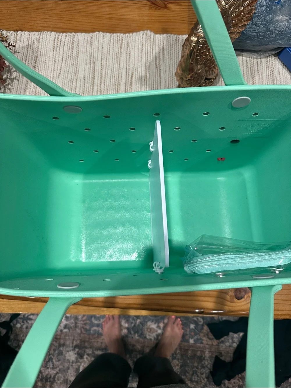 BOGG BAG Mint Green Perforated Tote
